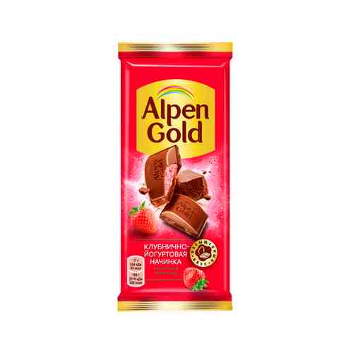 Шоколад Alpen Gold Клубника и Йогурт 85г арт. 3202089
