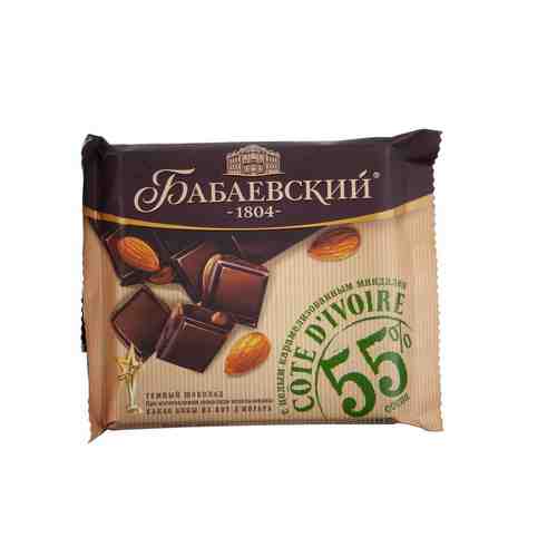 Шоколад Бабаевский Темный с Карамелью и Миндалем 90г арт. 100241848