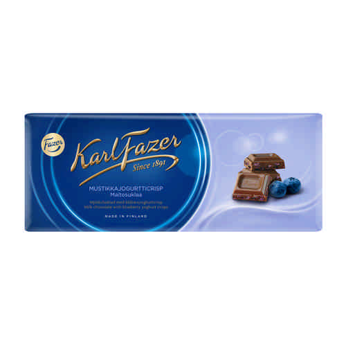Шоколад Karl Fazer Молочный с Криспами Черничного Йогурта 190г арт. 101032124