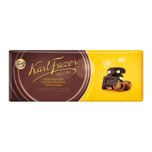 Шоколад Karl Fazer Темный с Цельным Фундуком 200г арт. 101032079