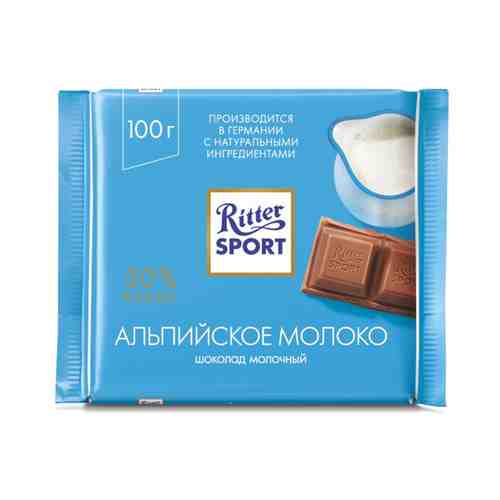 Шоколад Ritter Sport Молочный с Альпийским Молоком 100г арт. 17201628