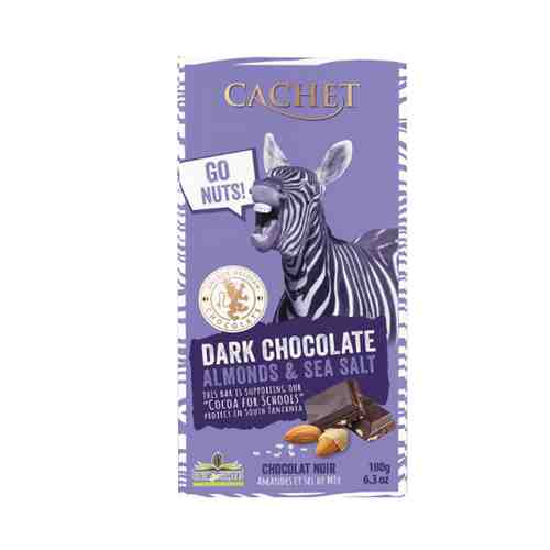 Шоколад Темный Cachet с Миндалем и Морской Солью 180г арт. 101147845