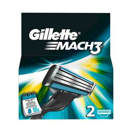 Сменные Кассеты для Бритья Gillette Mach3 2шт арт. 3202202