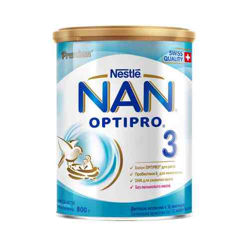 Смесь Nan 3 Optipro с 0 Месяцев 800г арт. 101145444