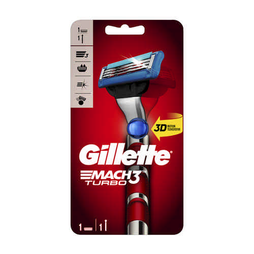 Станок Gillette Mach3 Turbo +1 Кассета Red арт. 101000499