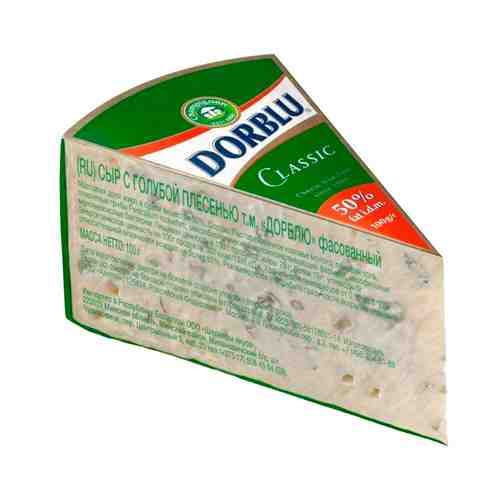 Сыр Дорблю с Голубой Плесенью 50% 100г арт. 100702907