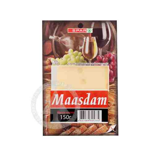 Сыр SPAR Маасдам 45% 150г арт. 100246180