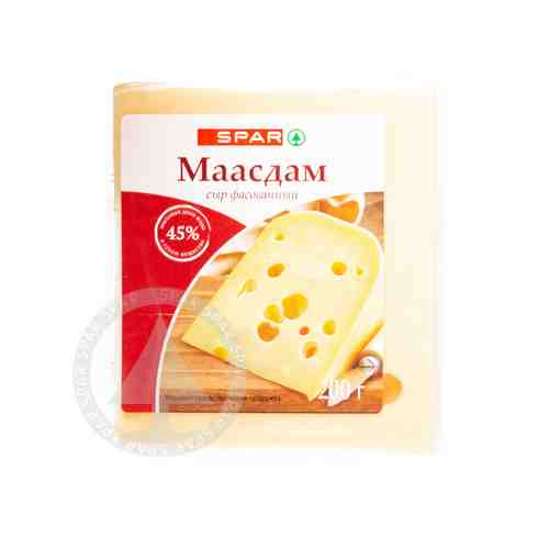 Сыр SPAR Маасдам 45% 200г арт. 100739321