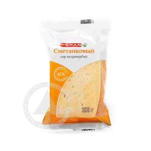 Сыр SPAR Сметанковый 45% 200г арт. 100643409