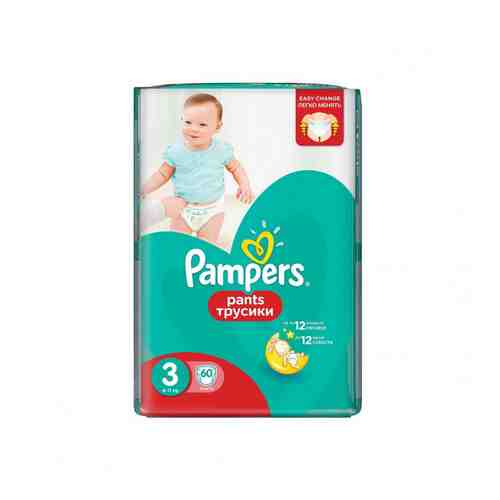 Трусики-Подгузники Pampers Pants № 3 6-11кг 60шт арт. 100502497