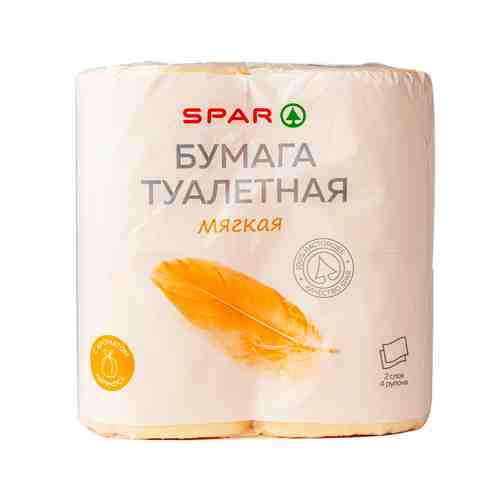 Туaлетная Бумага SPAR Абрикос 2 Слоя 4шт арт. 100670191