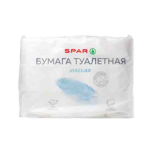 Туалетная Бумага SPAR Белая 2 Слоя 12 Рулонов арт. 100820065