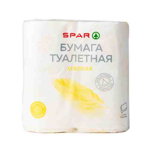 Туaлетная Бумага SPAR Ромашка 2 Слоя 4шт арт. 100670212