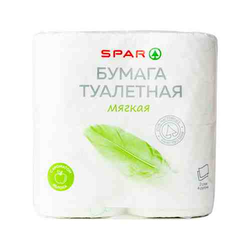 Туaлетная Бумага SPAR Яблоко 2 Слоя 4шт арт. 100670221