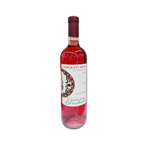 Вино Грузинский Орнамент Саперави Розе Розовое Сухое 13,5% 0,75л арт. 100738037