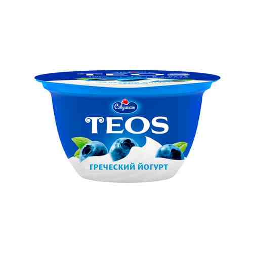 Йогурт Савушкин Продукт Греческий Teos с Черникой 2% 140г арт. 100740399