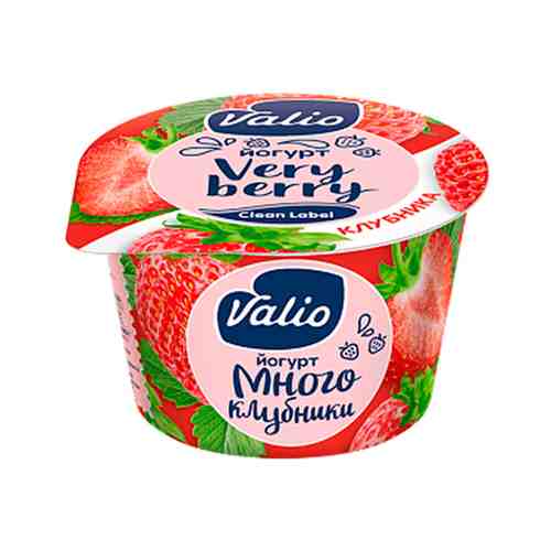 Йогурт Valio с Клубникой 2,6% 180г арт. 101048257